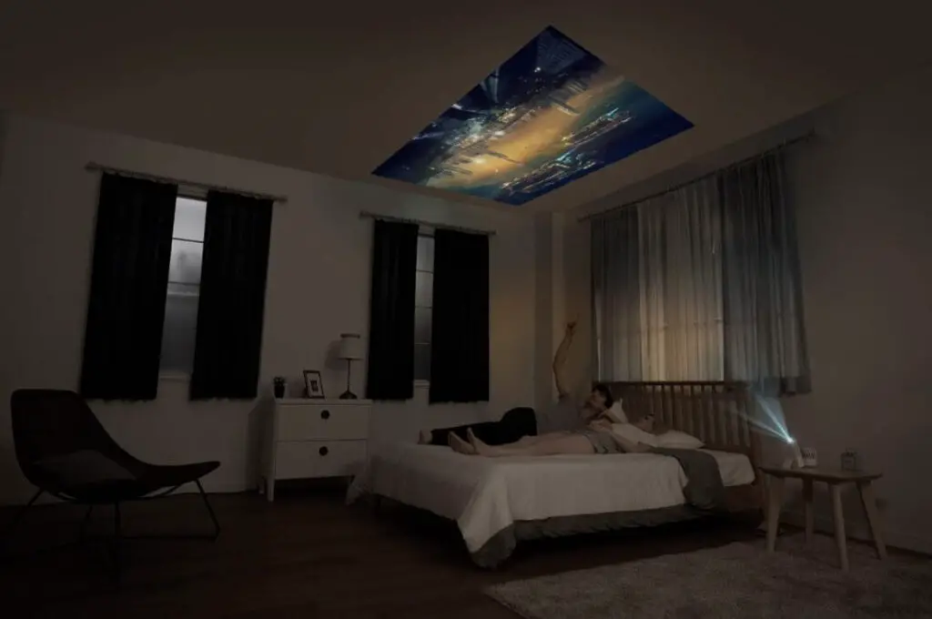 Setting Up a Projector On Ceiling Above Bed